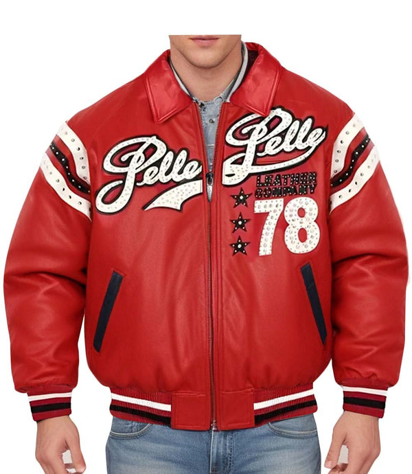 78 Vintage Red Leather Jacket - Rare Leather Order Now !!