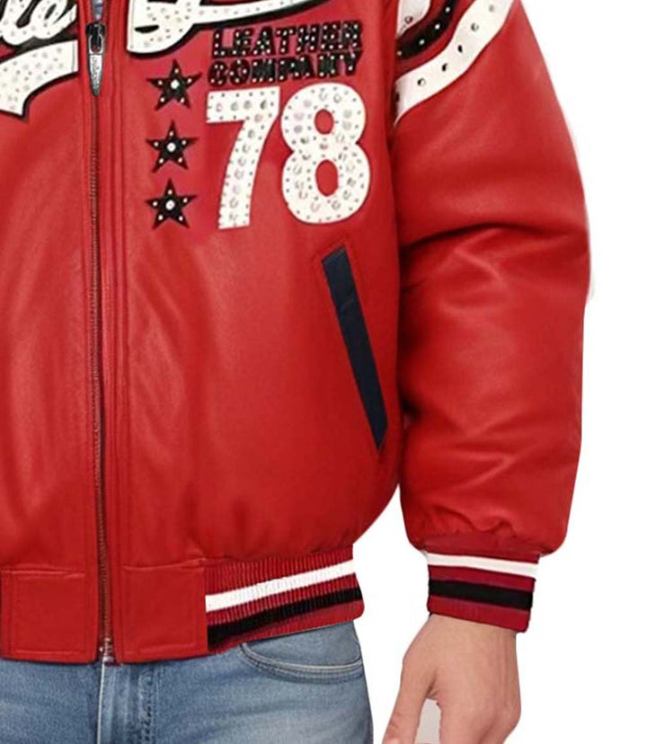78 Vintage Red Leather Jacket - Rare Leather Order Now !!