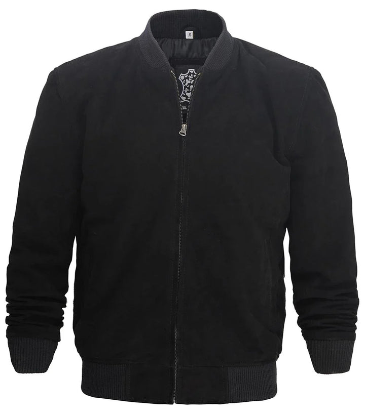 Adamsville Mens Black Suede Jacket - Rare Leather