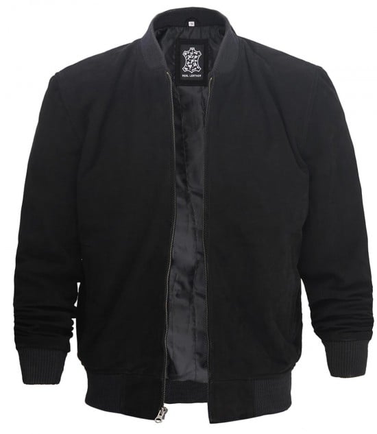Adamsville Mens Black Suede Jacket - Rare Leather