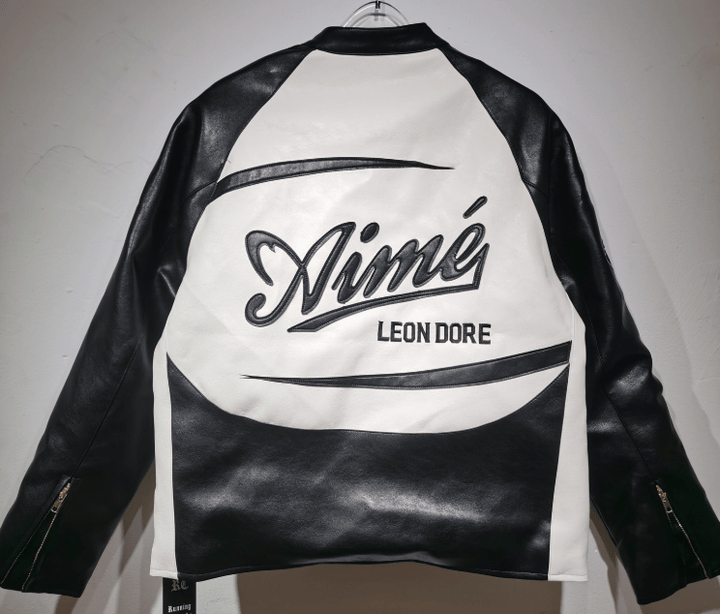 Aime Leon Dore Leather Vintage Racing Jacket - Rare Leather Order Now !!
