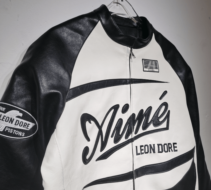 Aime Leon Dore Leather Vintage Racing Jacket - Rare Leather Order Now !!