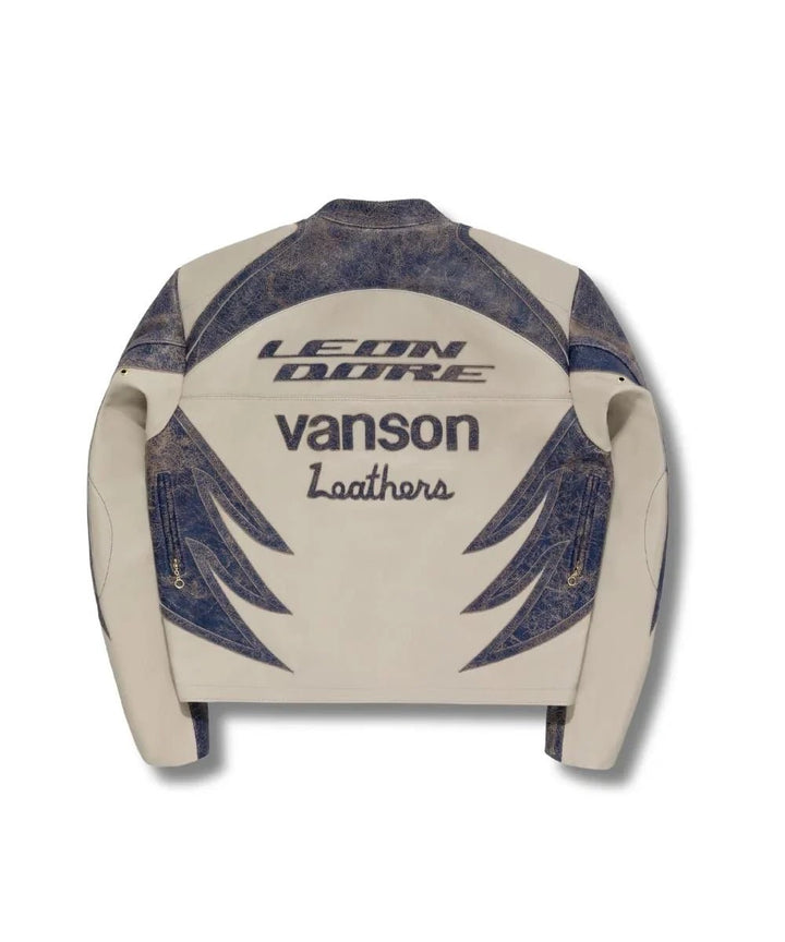 Aimé Leon Dore x Vanson Distressed Leather Moto Jacket - Rare Leather