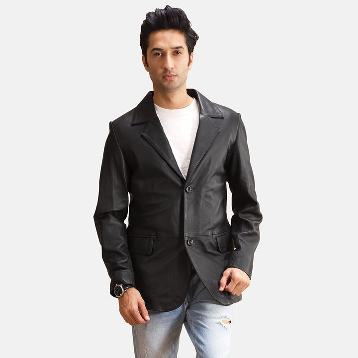 Alyson Black Leather Blazer - Rare Leather