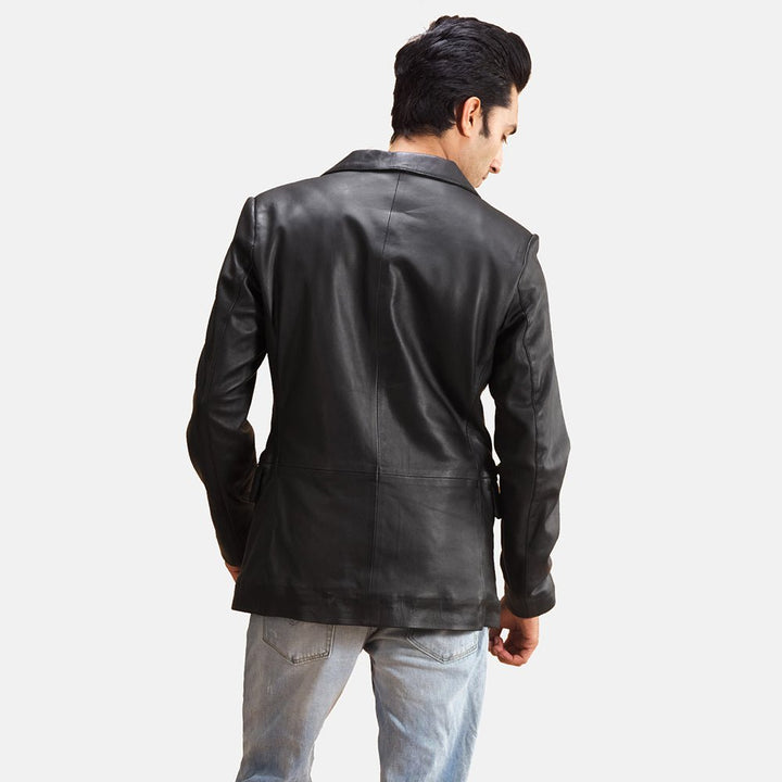 Alyson Black Leather Blazer - Rare Leather
