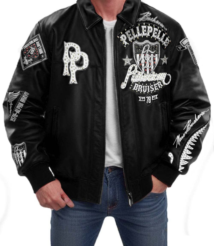 American Bruiser Black Leather Jacket - Rare Leather Order Now !!