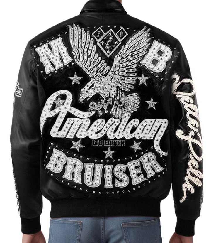 American Bruiser Black Leather Jacket - Rare Leather Order Now !!