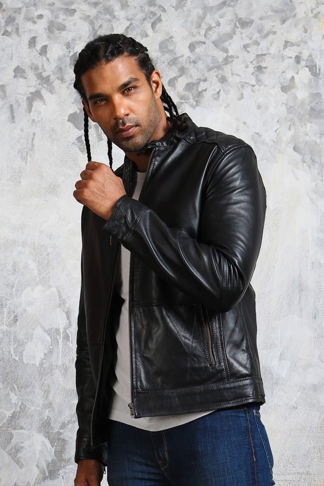 American Flag Skull Leather Jacket for Men - Rare Leather