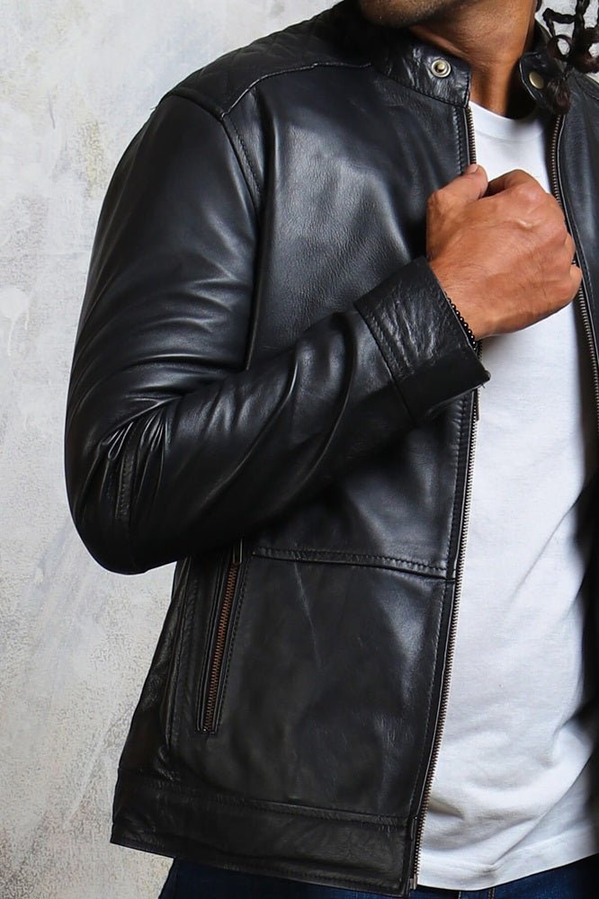 American Flag Skull Leather Jacket for Men - Rare Leather