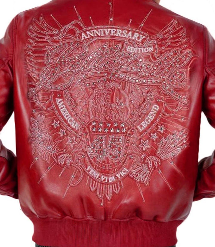 American Legend Red Leather Jacket - Rare Leather Order Now !!