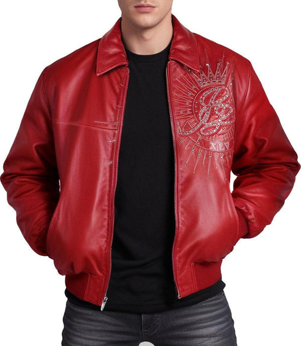 American Legend Red Leather Jacket - Rare Leather Order Now !!