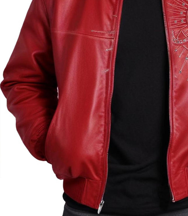 American Legend Red Leather Jacket - Rare Leather Order Now !!