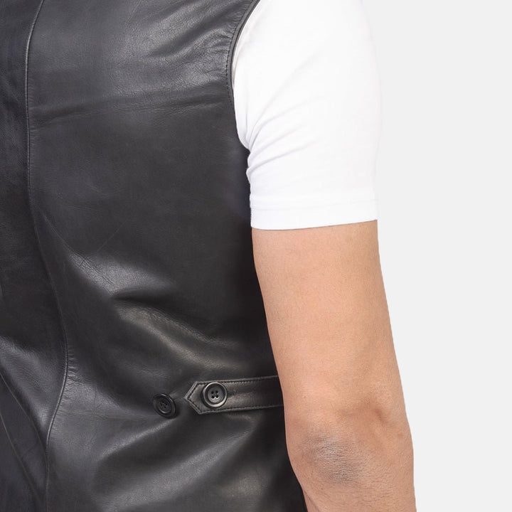 Auden Black Leather Vest - Rare Leather