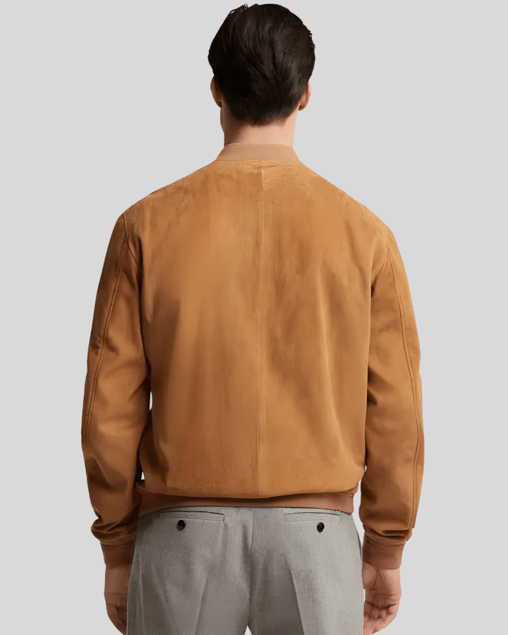 Axton Tan Suede Leather Jacket - Rare Leather