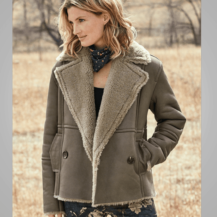 B3 Women Flying Aviator Real Fur Leather Bomber Jacket - Rare Leather