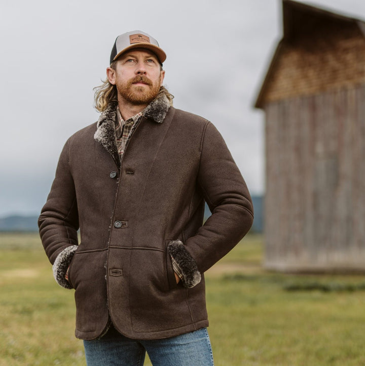 Big Sky Shearling Leather Blazer | Espresso Brown - Rare Leather