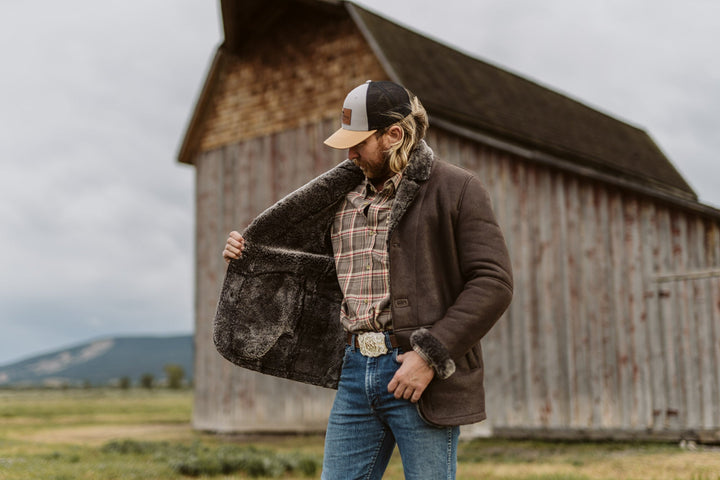 Big Sky Shearling Leather Blazer | Espresso Brown - Rare Leather