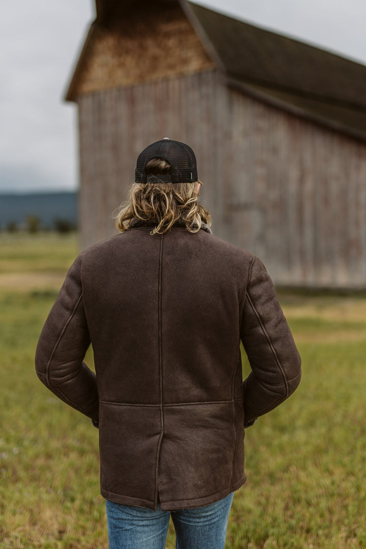 Big Sky Shearling Leather Blazer | Espresso Brown - Rare Leather