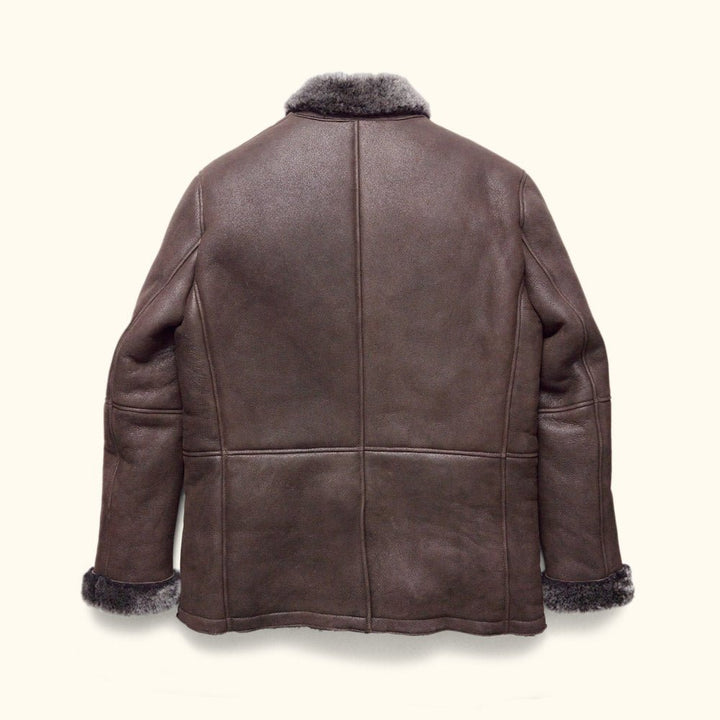 Big Sky Shearling Leather Blazer | Espresso Brown - Rare Leather