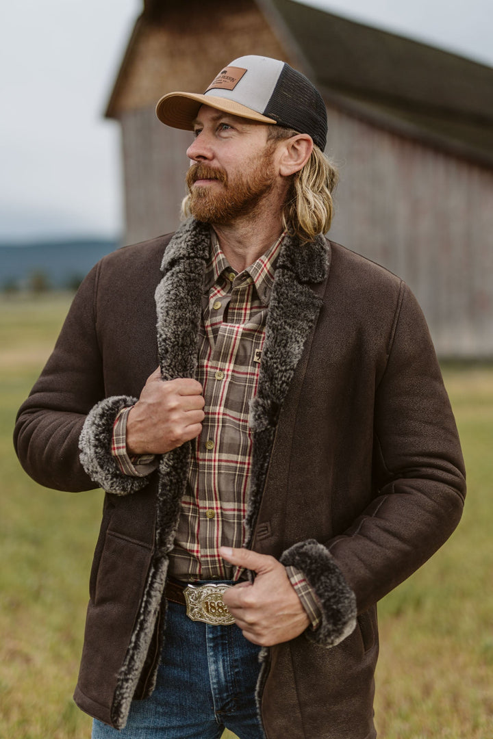 Big Sky Shearling Leather Blazer | Espresso Brown - Rare Leather