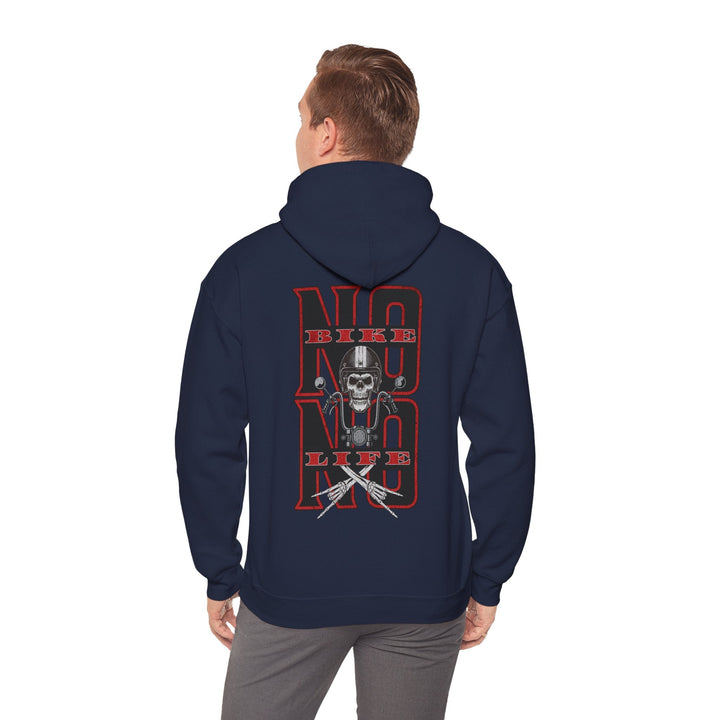 Biker Skull Hoodie - Unisex Heavy Blend™ Sweatshirt, Comfortable Streetwear - Rare Leather Order Now !!
