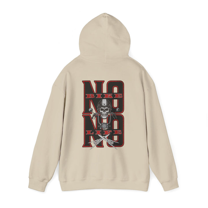 Biker Skull Hoodie - Unisex Heavy Blend™ Sweatshirt, Comfortable Streetwear - Rare Leather Order Now !!