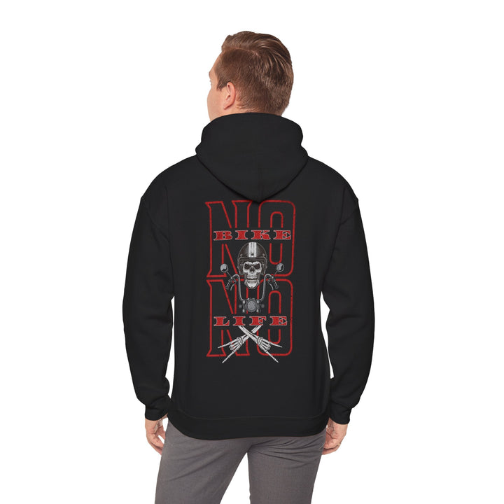 Biker Skull Hoodie - Unisex Heavy Blend™ Sweatshirt, Comfortable Streetwear - Rare Leather Order Now !!