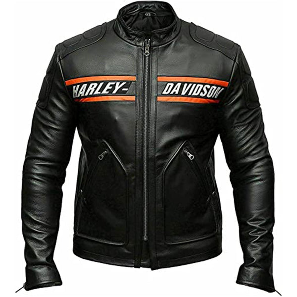 Bill Goldberg Harley Davidson Biker Leather Jacket - Rare Leather