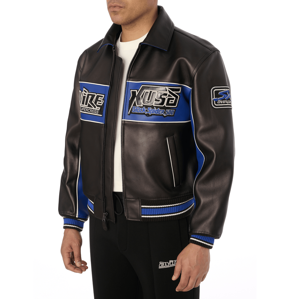 BLACK SPIDER RACER JACKET – Premium Outerwear | Rare Leather