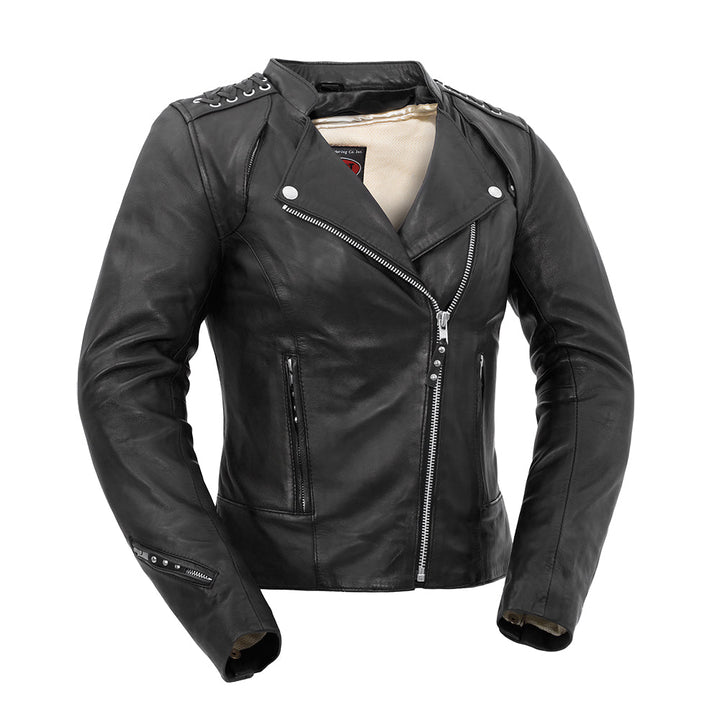 Black Widow - Women's Motorcycle Leather Jacket - Rare Leather