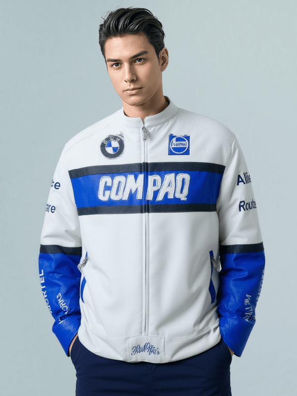 BMW Leather Vintage Racing Jacket - Rare Leather Order Now !!