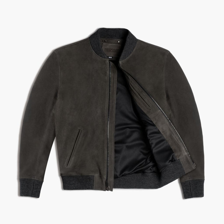 Bomber Jacket | Dark Grey - Rare Leather