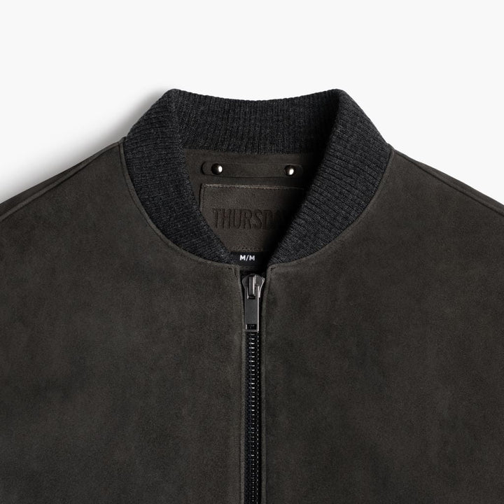 Bomber Jacket | Dark Grey - Rare Leather