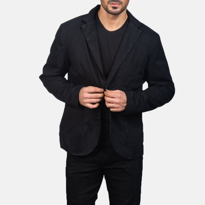 Borges Black Blazer - Rare Leather