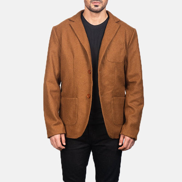 Borges Khaki Wool Blazer - Rare Leather