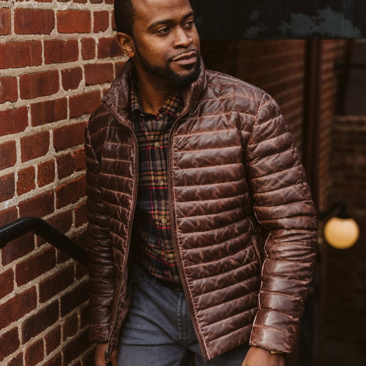 Bridger Leather Down Jacket - Rare Leather