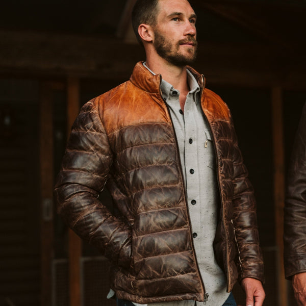 Bridger Leather Down Jacket - Rare Leather