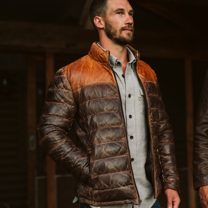 Bridger Leather Down Jacket - Rare Leather