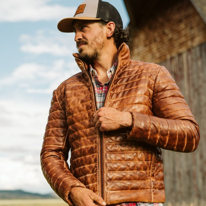 Bridger Leather Down Jacket - Rare Leather