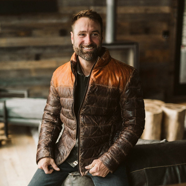 Bridger Leather Down Jacket - Rare Leather