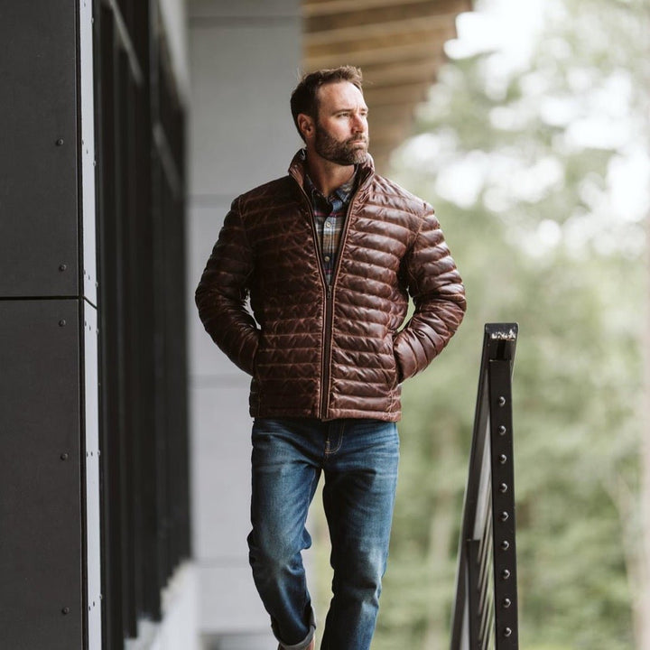 Bridger Leather Down Jacket - Rare Leather