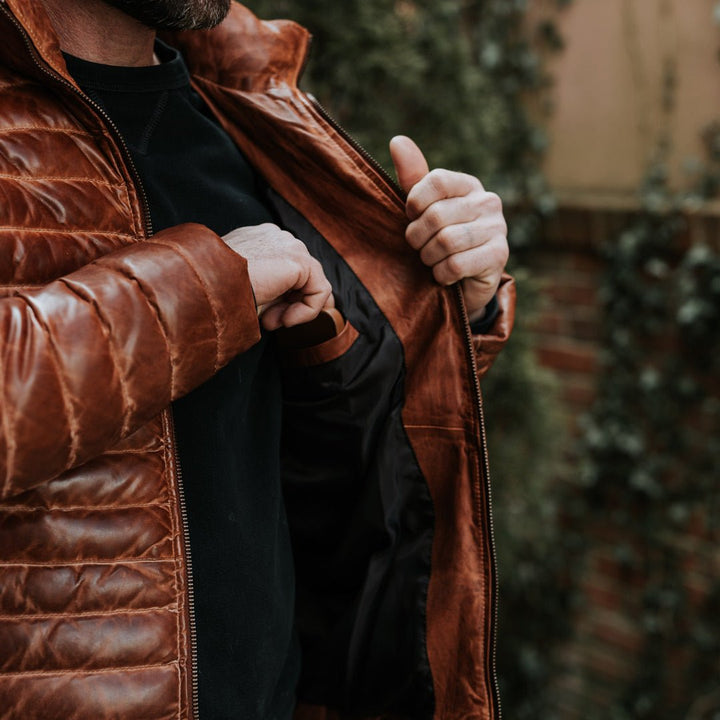 Bridger Leather Down Jacket - Rare Leather