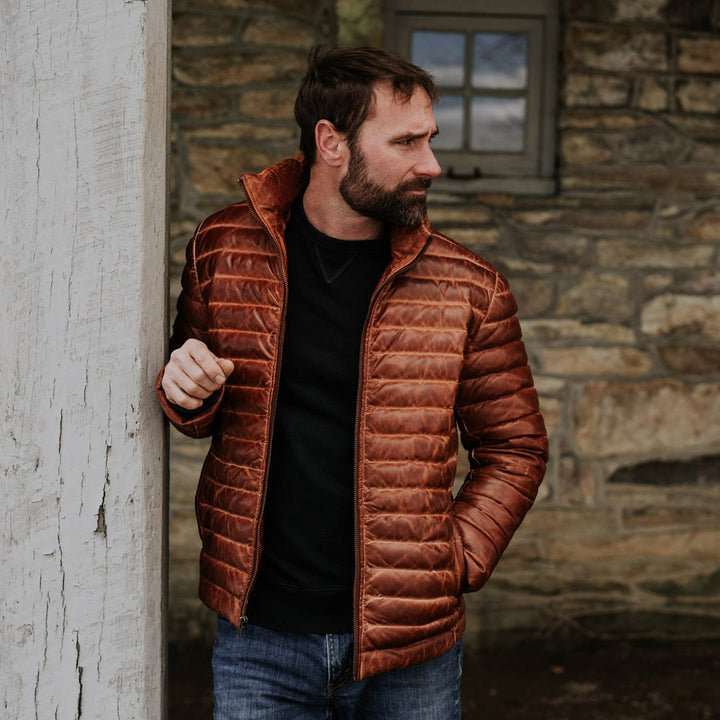 Bridger Leather Down Jacket - Rare Leather