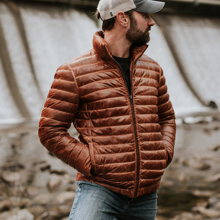 Bridger Leather Down Jacket - Rare Leather