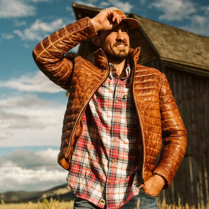 Bridger Leather Down Jacket - Rare Leather