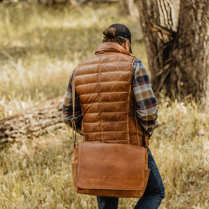 Bridger Leather Down Vest - Rare Leather