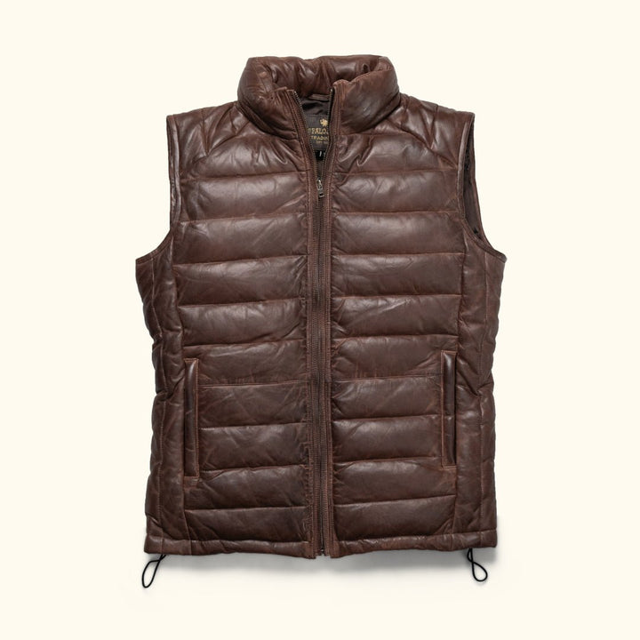 Bridger Leather Down Vest - Rare Leather