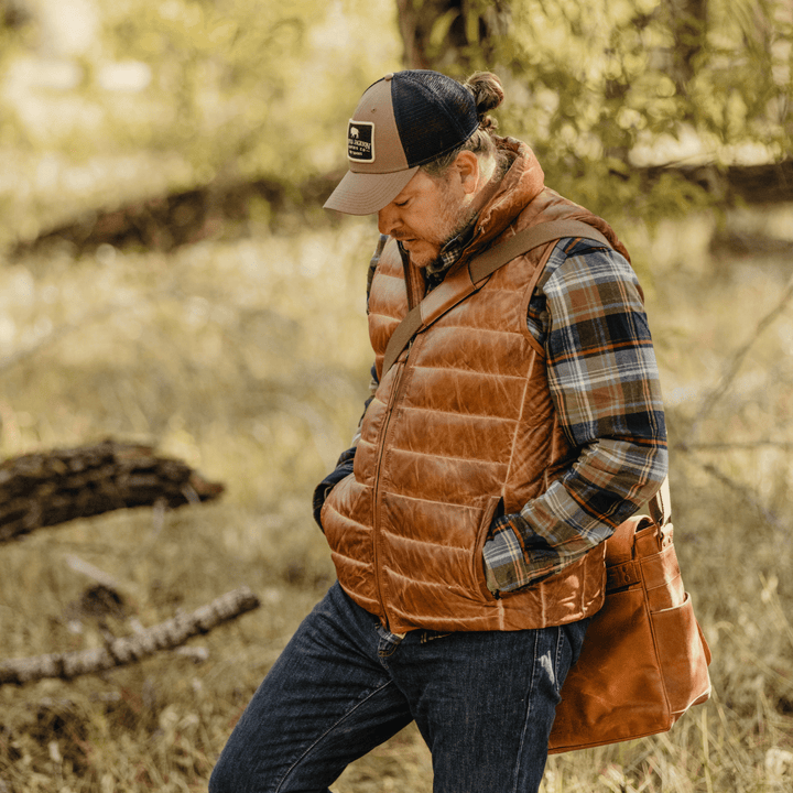 Bridger Leather Down Vest - Rare Leather
