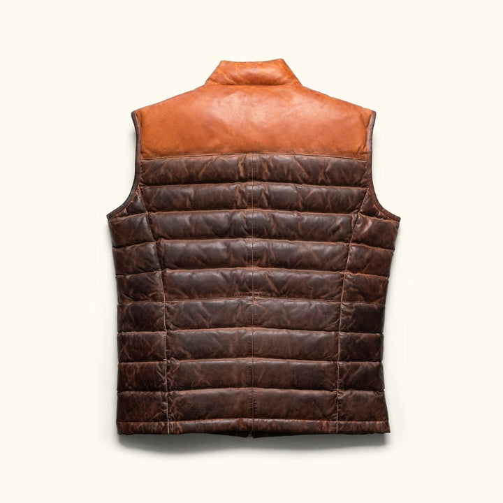 Bridger Leather Down Vest - Rare Leather