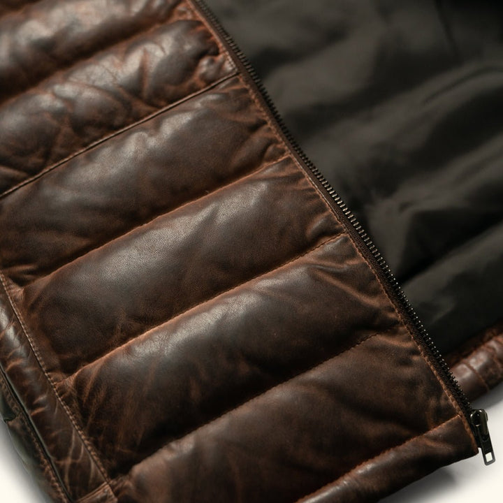 Bridger Leather Down Vest - Rare Leather